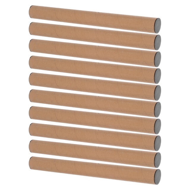 SOPOTUTU 10Pcs Kraft Paper Poster Carrier Tubes with Plastic Caps for Mailing and Storage