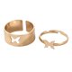 thumbnail image 1 of 2 uds anillo de aleación de mariposa pareja anillos abiertos mujeres hombres anillo ajustable LingWen 8390615958875, 1 of 1