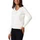 thumbnail image 4 of INSPIRAR CHIC Blusa de Mujer Otoño Invierno de Manga Larga Cuello en V Elegante de Punto Acanalado XL Blanca, 4 of 6
