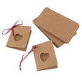 thumbnail image 4 of 50pcs Tag Kraft Paper Tag with Red Rope Hollow Heart Shape Lable for Wedding Birthday Decoration, 4 of 8