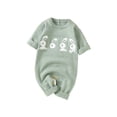 thumbnail image 1 of HNMKIU Cute Bunny Rabbit Themed Boys Romper Jumpsuit Soft Outfit Casual Wear Spring Autumn Machine Washable Bodysuit Snap Button Closure Green,1-3 Months, 1 of 4