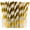 Gold, variant on Pack of 300 Black Polka Dot Biodegradable 4-Ply Paper Drinking Straws (Compostable, Non-toxic, BPA-free)