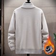 thumbnail image 5 of MaFYtyTPR Men's Zippered Sweater Jacket Stand Collar Long Sleeve Knit Cardigan with Pockets Casual Fall Winter Warm Outerwear A-Beige L, 5 of 6