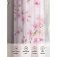 thumbnail image 6 of Pink Cherry Sheer Curtains 72 Inch Length 2 Panels Set, Spring Botanical Blossoms Flowers Floral Voile Window Treatment Rod Pocket Curtains Sheers Drapes for Bedroom/Living Room/Kitchen 52"x72"x2, 6 of 7