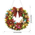 thumbnail image 3 of Christmas DIY Pearl Art Kit with LED String Lights, 9.84-Inch Acrylic Hanging Ornament Craft Set with Pearl Beads, Gems, Applicator Tools and Chain for Holiday Decorating, 3 of 7