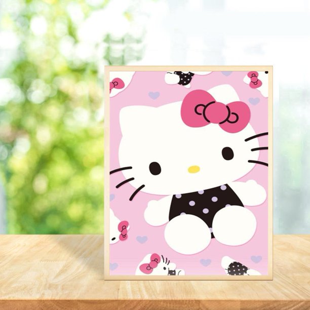 Peggybuy 5D DIY Full Drill Diamond Painting Hello Kitty Embroidery