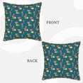 thumbnail image 3 of Haiem Frog and Mushrooms Print Velvet Soft Solid Decorative Square Throw Pillow Covers Set with Elegant Piping Christmas Cushion Case for Sofa Bedroom Car-16"x16", 3 of 8