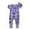 Purple, variant on Baby Space Rocket Print Zipper Footless Romper Toddler Neutral Sleep & Play Outfit Size:3-6 Months