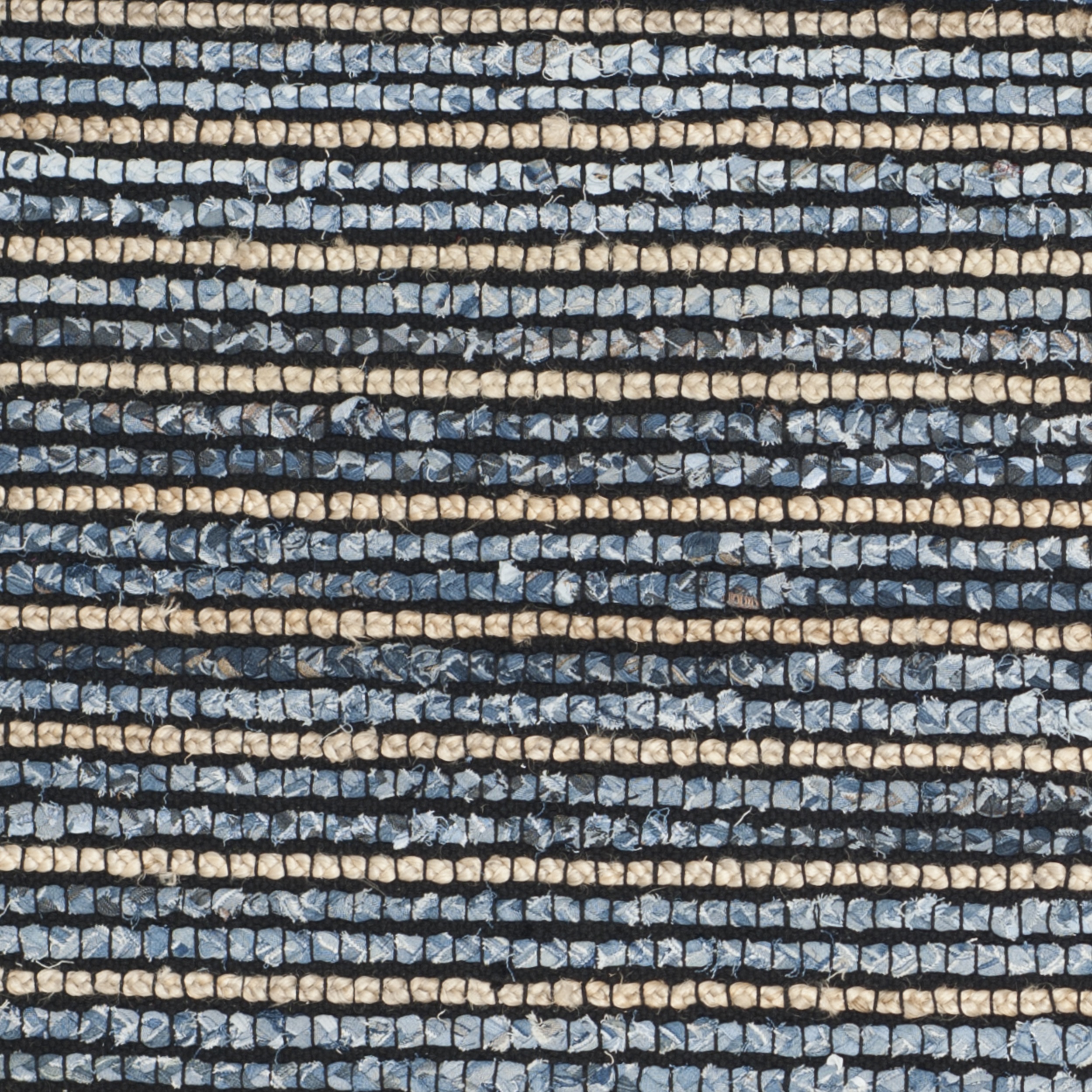 SAFAVIEH Cape Cod Signe Braided Striped Area Rug, 2'3" x 6', Blue/Natural - image 5 of 6