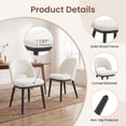 thumbnail image 3 of EOP Upholstered Dining Chairs Set of 2, Modern Fabric Dining Side Chairs with Solid Wood Legs, Comfortable Seating for Kitchen, Dining Room, Beige, 3 of 11