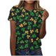thumbnail image 2 of Xuyuer Saint Patrick's Day Shirts Women Funny Shamrock Graphic Print Irish T Shirt Spring Casual Short Sleeve Crew Neck Tee Tops Cute Shamrock Graphic Tee Irish Lucky St Pattys Day Shirt, 2 of 6
