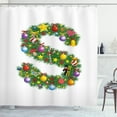 thumbnail image 1 of Ambesonne Letter S Shower Curtain, Christmas Ornament S, 69"Wx70"L, Multicolor, 1 of 3