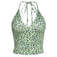 thumbnail image 4 of Pompotops Nouveau Débardeur Sexy Mode Imprimé Halter Slim Nombril pour Femmes, 4 of 6