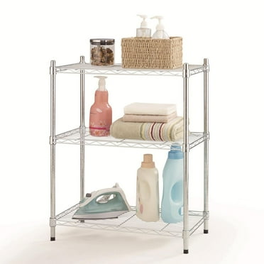 Hyper Tough 3 Tier Wire Shelving, Chrome Color, 250lbs Loading Capacity for Each Shelf