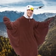thumbnail image 2 of Eagle One Piece - Plush Adult Bird Animal Costume Jumpsuit by FUNZIEZ! (Brown, X-Large), 2 of 6