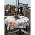thumbnail image 2 of Outdoor Tablecloth with Umbrella Hole for Patio/Picnic/Party/Camping, Jellyfish Coastal Waterproof Table Cloth Round Cover Washable, Summer Beach Coral Starfish Grey Wooden (Dia 60"), 2 of 8