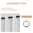 thumbnail image 5 of Hiasan 100% Blackout Curtains with Tiebacks, Room Darkening Privacy Grommet Top Window Curtains for Bedroom & Living Room, Greyish White, 52"W x 45"L, Set of 2, 5 of 10