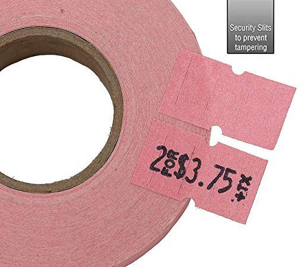 Perco 1 Line Pink Labels - 1 Sleeve, 8,000 Blank Pricing Labels for Perco 1 Line Price and Date Guns