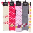 thumbnail image 2 of Sakkas Liea Ladies Colorful Unique Pattern / Solid Knee High Socks Assorted 6-Pack - style7 - 9-11, 2 of 2