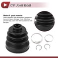 thumbnail image 5 of Unique Bargains No.44017T0C305 Inner CV Joint Boot Kit with Clamps for Honda Crosstour 2012, 5 of 7