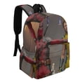 thumbnail image 2 of Deadpool and Wolverine-theme Backpack, Campus style schoolbag Bookbag with Adjustable Shoulder Straps And Large Zip Compartment, Unisex Travel Bags.17", 2 of 6
