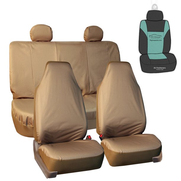 Fh Group Rugged Oxford Full Set Seat Covers With Bonus Air Freshener Com Fh Group Rugged Oxford Full Set Seat, Rugged Car Seat Covers
