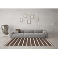 thumbnail image 3 of Ahgly Company Indoor Square Abstract Brown Contemporary Area Rugs, 8' Square, 3 of 4