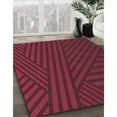 thumbnail image 3 of Ahgly Company Machine Washable Indoor Rectangle Transitional Bright Maroon Red Area Rugs, 2' x 4', 3 of 7