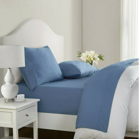 Kate Aurora Hotel Living Ultra Soft Microfiber Hypoallergenic Deep Pocket Sheet Sets - Slate Blue, King