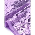 thumbnail image 5 of INSPIRE CHIC Women's Metallic Sequin Crop Top Sparkle Glitter Sleeveless Party Club Tank Top 3XL Light Purple, 5 of 5