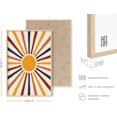 thumbnail image 3 of HAUS AND HUES Mid Century Modern Wall Art Sun, Boho Posters and Prints Wall Art Mid Century Modern Print Sun Art Print Boho Pictures for Wall, Centered Yellow Sun Rainbow Rays (Framed Beige 24x36), 3 of 6