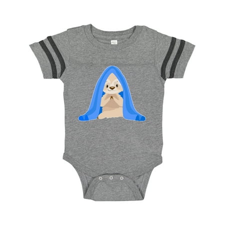 

Inktastic Cute Sloth in a Blue Blanket Gift Baby Boy or Baby Girl Bodysuit