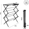 thumbnail image 5 of 3 Tiers Foldable Clothes Drying Rack, Vertical Laundry Rack Portable and Collapsible for Storage Indoor Outdoor，Piano Black, 5 of 6
