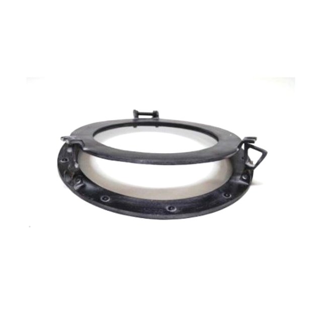 Antique Bronze Aluminum Porthole with Glass, 15"