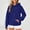 Blue, variant on Itsame Hoodie Pullover Womens Lightweight Hood Sweatshirts Crew Neck Solid Color Long Sleeve Sportswear Black Size M