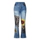thumbnail image 1 of ICHUANYI Clearance Women's Fashion Casual Print Trousers Long Straight Pants(Yellow, S) ICHUANYI WER2023080913722, 1 of 6