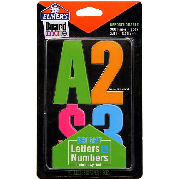 Repositionable Letters Elmer's Project Popperz Repositionable Bright Paper Letters and Numbers ...