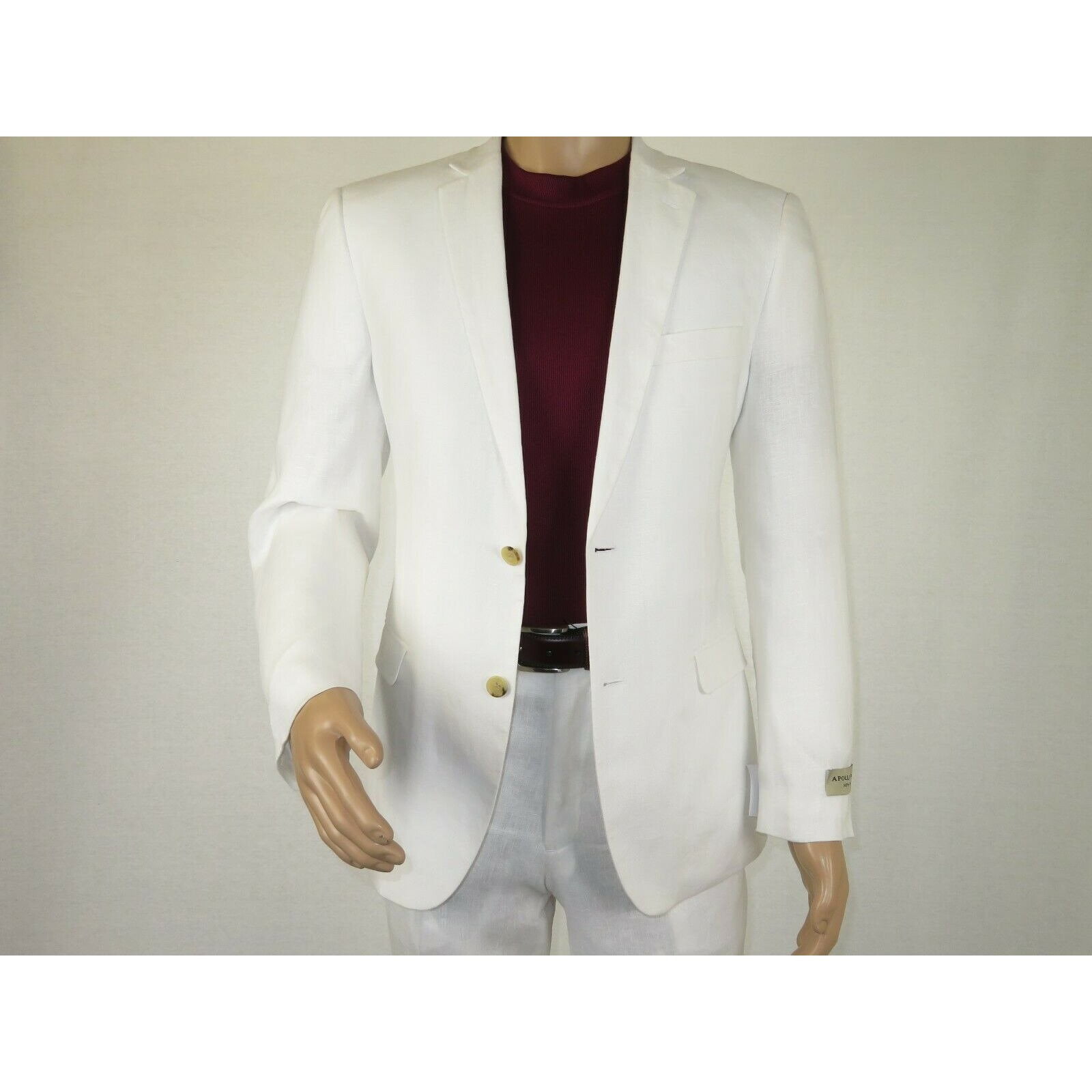 Apollo King 100/% Linen Men/'s 2 Piece Classic Fit Suit
