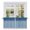Indigo Blue, variant on Indigo Blue Striped Tier Curtains 24 Inch Length, Boho Stripes Minimalist Linen Texture Cafe Short Curtains for Bathroom Over Sink, Small Kitchen Curtain Light Filtering Drapes 2 Panels 27.5"Wx24"L