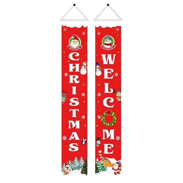 Decoración navideña, cortinas, telas para colgar, banderas para fiestas