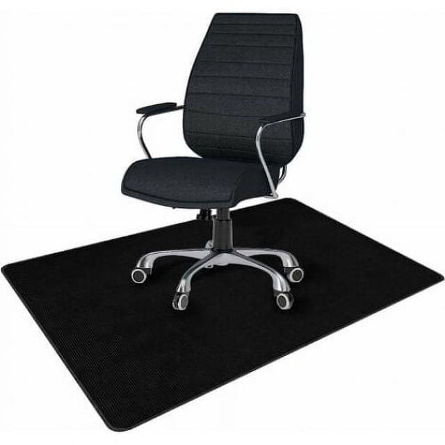 Freely Cuttable Office Rug, Multi-Purpose Floor Protector for Your Hardwood Floors, Non-Slip & Move Steadily for Enhanced Safety, Washable & Recyclable Materials (120x90cm Black)
