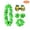 Green, variant on 3.44 Ft Hawaiian Luau Party Leis Set, 5 Pack Tropical Flower Garland Necklace with Pineapple Sunglasses, Blue Floral Headband and Bracelets Supplies