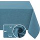 thumbnail image 1 of Mantel redondo de 60 pulgadas con textura de lino, resistente al agua, de lino sólido de primera calidad, a prueba de derrames, con aspecto de lino, para mesa de fiesta, tela extrasuave y gruesa sin arrugas, azul salvia de 60 x 84 pulgadas, 1 of 5