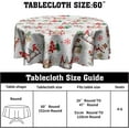 thumbnail image 2 of Xmas Table Cloth Circle - Snowflake Round Tablecloth 60 Inch Santa Gnome Snowman Table Cover for Party Picnic Dinner Decor, 2 of 8