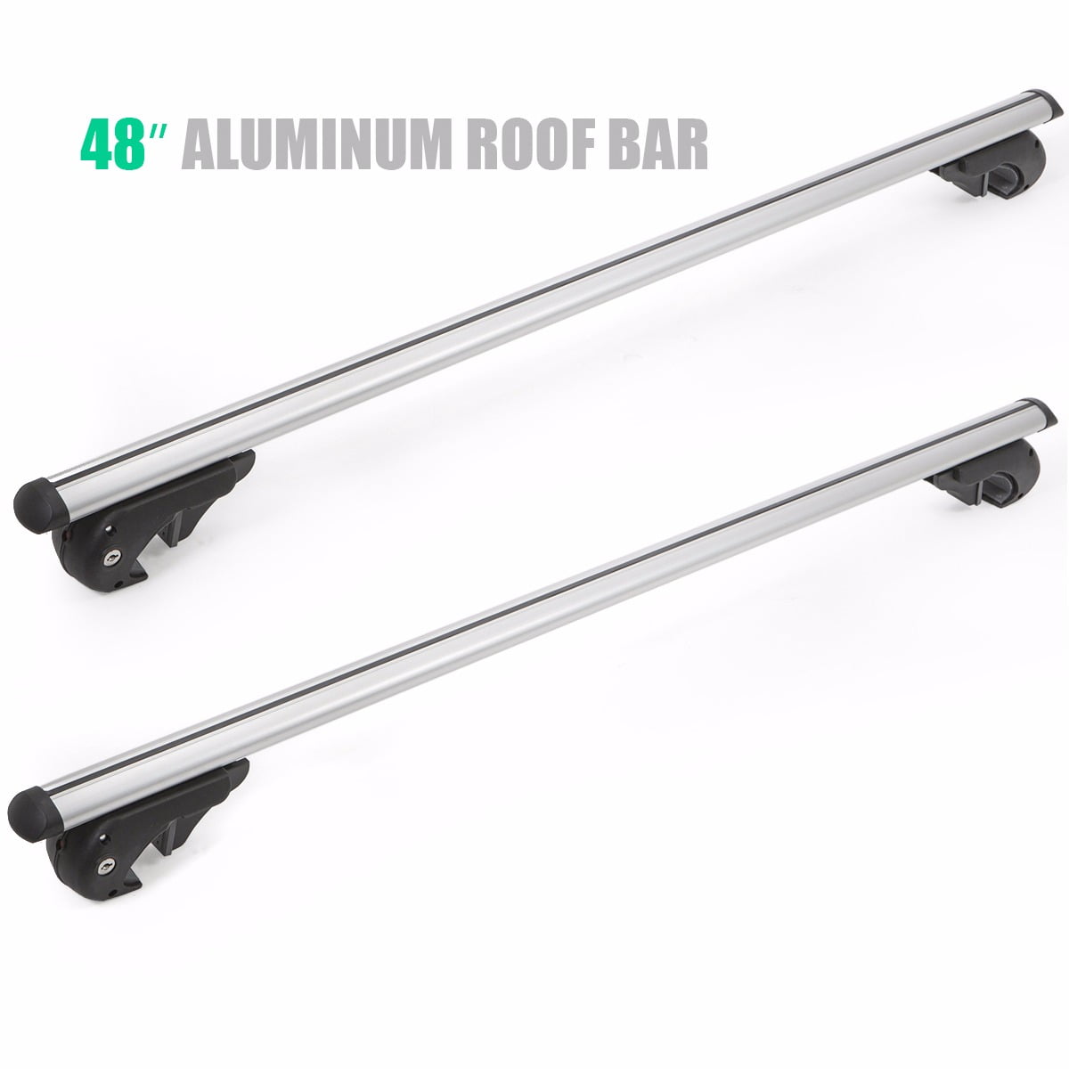 STKUSA 48" Universal Aluminum Car Top Cross Bar Roof Rack Cargo, 2PC