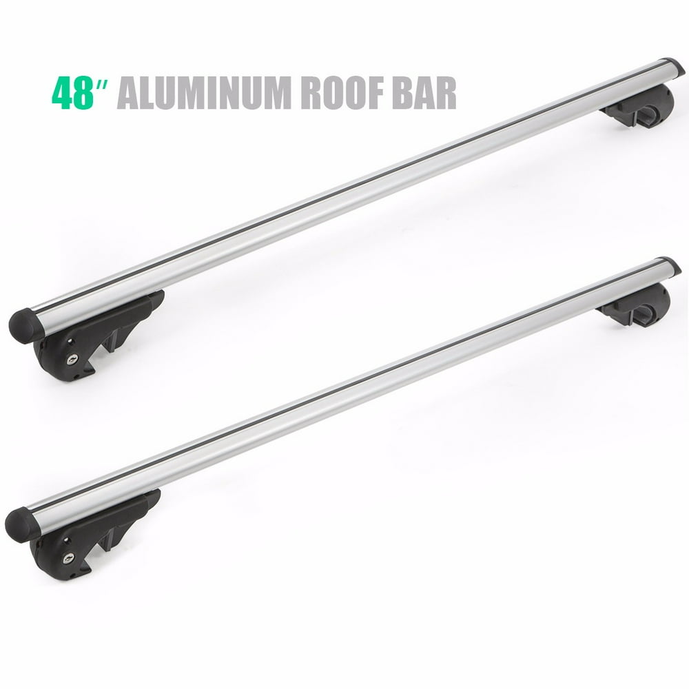 STKUSA 48" Universal Aluminum Car Top Cross Bar Roof Rack Cargo, 2PC