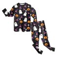 thumbnail image 7 of Enyan Boys Halloween Pajamas Long Sleeve Crewneck Cute Pumpkim/Ghost Print Shirt Set 2 Piece Sleepwear Loungewear Halloween Pajamas Kids(5-6 Years), 7 of 7