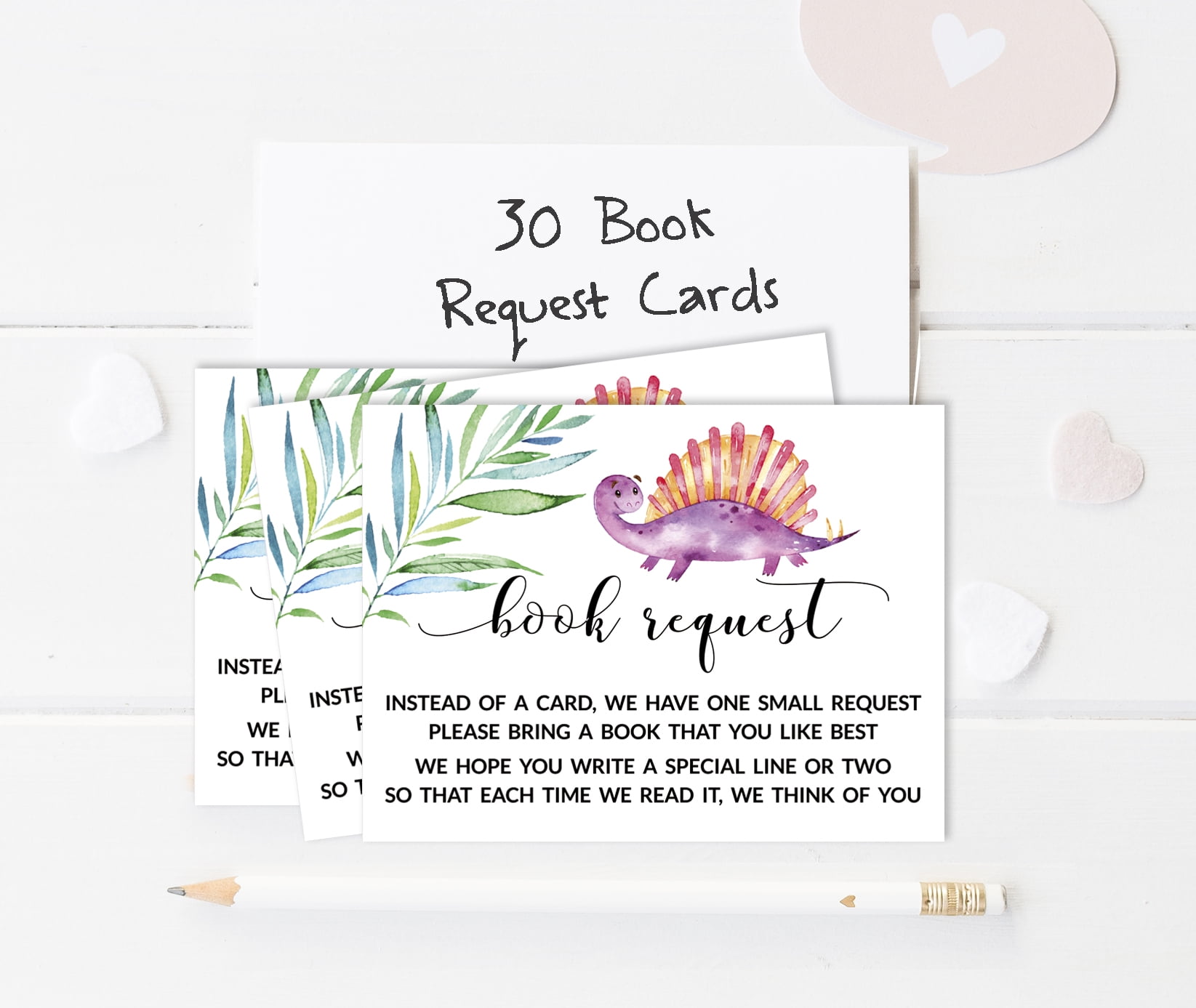 Inkdotpot 30Dinosaur Jungle Animals Baby Shower Book Request Cards Bring A Book Instead Of A Card Baby Shower Invitations Inserts Games