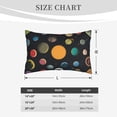 thumbnail image 4 of Pofeuu Planets And Their Moons Print Polyester Microfiber Plush Pillowcases, Super Soft and Cozy Pillow Case Covers with Envelop Closure（Pillow core not included）-14"x20", 4 of 6