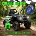 thumbnail image 4 of Okybaby 12V Kids Ride on Electric ATV with Dual Motor, Off Road Ride on Toy Cars with 2WD,MP3,LED Lights, Kids Electric ATV for Toddlers Aged 3+, Black, 4 of 6
